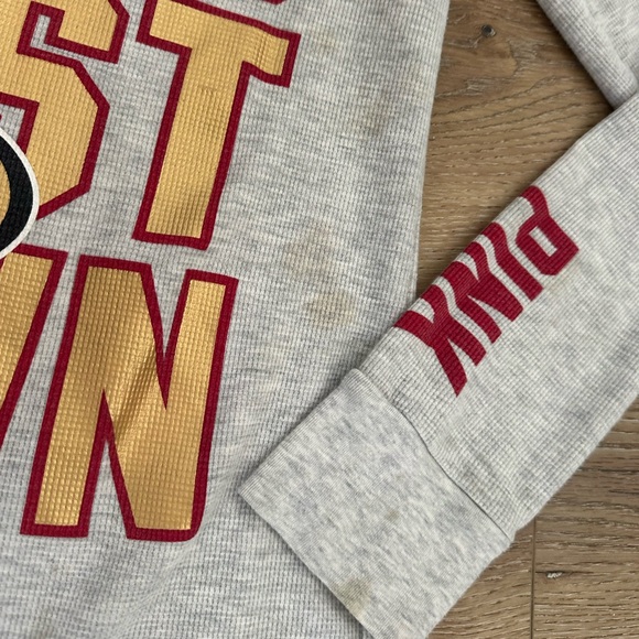 VS Pink NFL 49ers long sleeve v neck thermal L - Picture 5 of 7